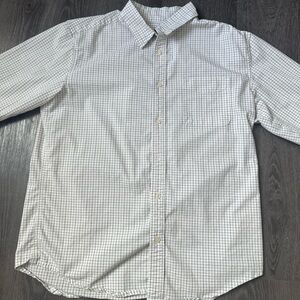 Men's White Checkered Shirt